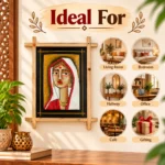 Teracota Wall Décor Cross Frame (Badhu) | Traditional Indian Ethnic Wall Art for Living Room, Bedroom, Office and Home Decoration 8X11 cm - Image 2