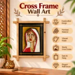 Teracota Wall Décor Cross Frame (Badhu) | Traditional Indian Ethnic Wall Art for Living Room, Bedroom, Office and Home Decoration 8X11 cm - Image 5