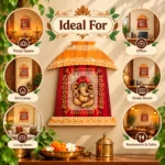 Terracotta Ganesha Wall Hanging Décor( 17X15 cm) | Traditional Handmade Indian Art for Home, Living Room, Pooja Room and Mandir Decoration - Image 2