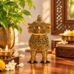 Ornate Golden Bird Figurine for Ethnic and Traditional Home Décor,5in X 4in - Image 2