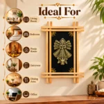 Teracota Double Cross Frame Wall Décor (Durga) | Traditional Indian Religious Folk Art Wall Hanging for Pooja Room, Mandir and Home Decoration 9.5X10.5 cm - Image 5