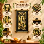 Lord Ganesha Wall Hanging with Wooden Frame for Home Interiors (28X44 cm) - Image 3