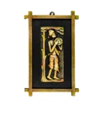 Terracota Tribal Musician Wall Hanging, Ethnic Indian Artwork for Home Decoration (25X30 cm)