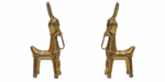 Royal Horse Figurines for Home Décor, Ornate Golden Showpieces 5in X 4in