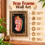 Teracota Wall Décor Tray Frame Big (Rajasthani Couple) | Traditional Indian Ethnic Wall Art for Living Room, Bedroom, Office and Home Decoration 25X10 cm - Image 3