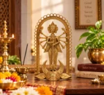 Durga Devi Golden Idol,traditional Goddess Idol with Ornate Frame for Worship ,decor & gifting 10in X 4inip, Décor & Gifting - Image 2
