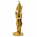 Golden Saraswati Idol with Veena-Inspired Design for Home Temple, 3in - Image 4