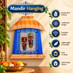 Teracota Tribal Mask Wall Hanging Décor Blue | Traditional Indian Ethnic Wall Art for Living Room, Bedroom, Office and Home Decoration( 17X15 cm) - Image 3