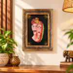 Teracota Wall Décor Tray Frame Big (Rajasthani Couple) | Traditional Indian Ethnic Wall Art for Living Room, Bedroom, Office and Home Decoration 25X10 cm - Image 2
