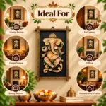 Terracotta Lord Ganesha Wall Panel, Indian Traditional Artwork (28X44 cm) - Image 4