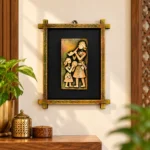 Terracota Folk Art Wall Hanging with Wooden Frame, Traditional Indian Home Decor (25X30 cm) - Image 4