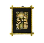 Terracota Ganesh Parvati Wall Decoration for Festivals and Gifting (25X30 cm)
