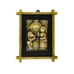 Terracota Ganesh Parvati Wall Decoration for Festivals and Gifting (25X30 cm)