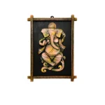 Terracotta Lord Ganesha Wall Panel, Indian Traditional Artwork (28X44 cm)