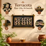Terracota Ras Lila Artwork with Wooden Frame,28X38cm - Image 4