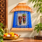 Teracota Tribal Mask Wall Hanging Décor Blue | Traditional Indian Ethnic Wall Art for Living Room, Bedroom, Office and Home Decoration( 17X15 cm) - Image 2