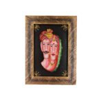 Teracota Wall Décor Tray Frame Big (Rajasthani Couple) | Traditional Indian Ethnic Wall Art for Living Room, Bedroom, Office and Home Decoration 25X10 cm