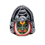 Traditional Indian Face Wall Mask with Green and Black Artwork