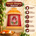 Terracota Ganesha Wall Hanging Décor Red | Traditional Indian Handmade Style Ganpati Wall Art for Home, Living Room, Pooja Room and Mandir Decoration( 17X15 cm) - Image 2